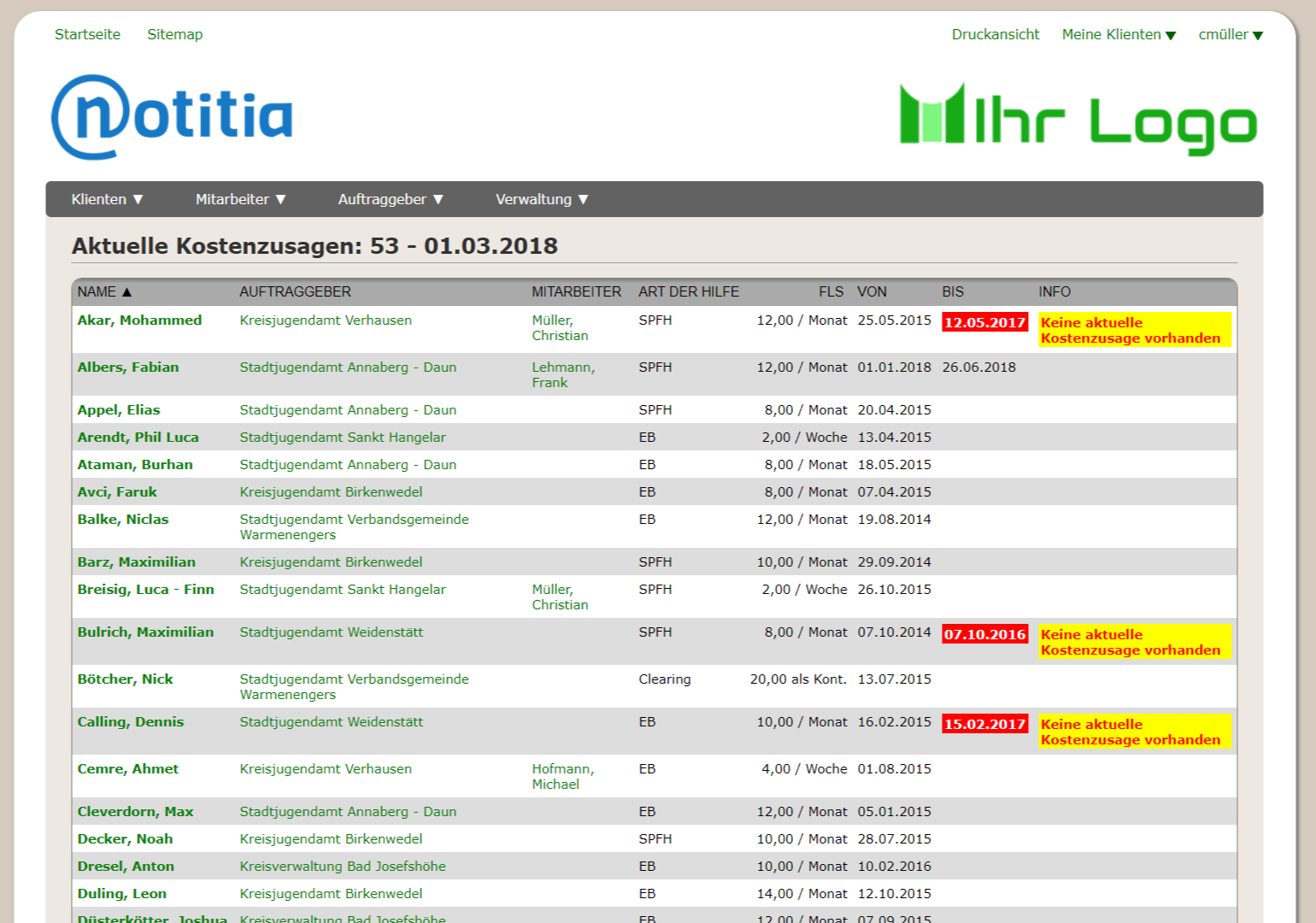 notitia Sozial Manager