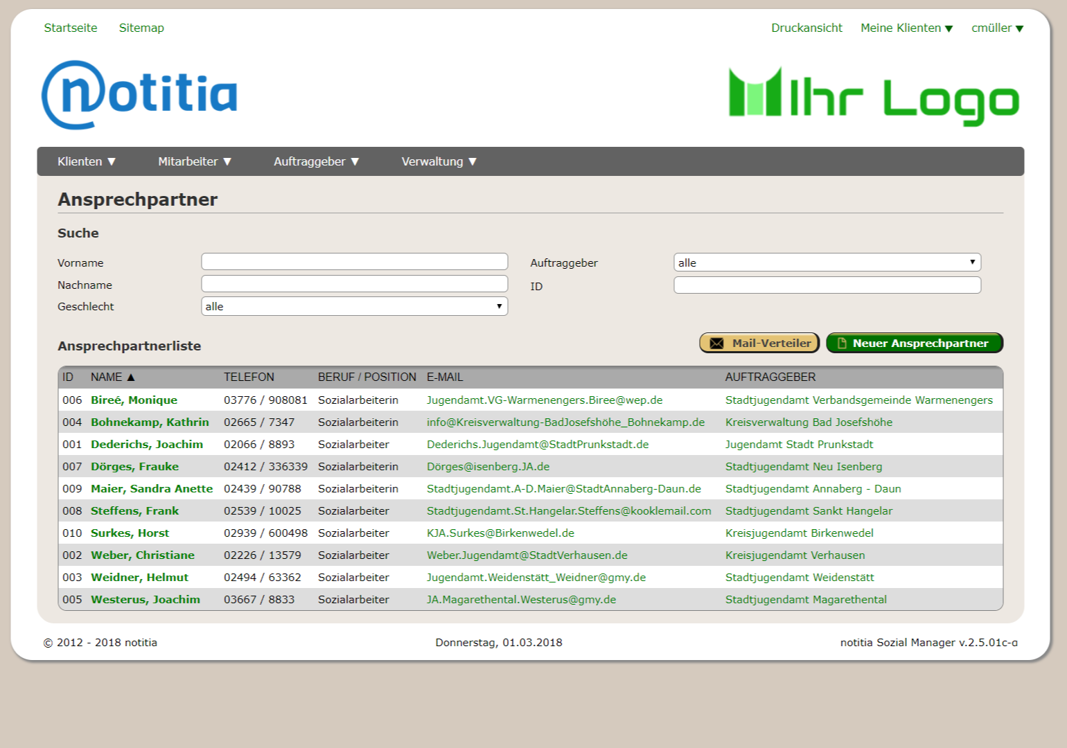 notitia Sozial Manager